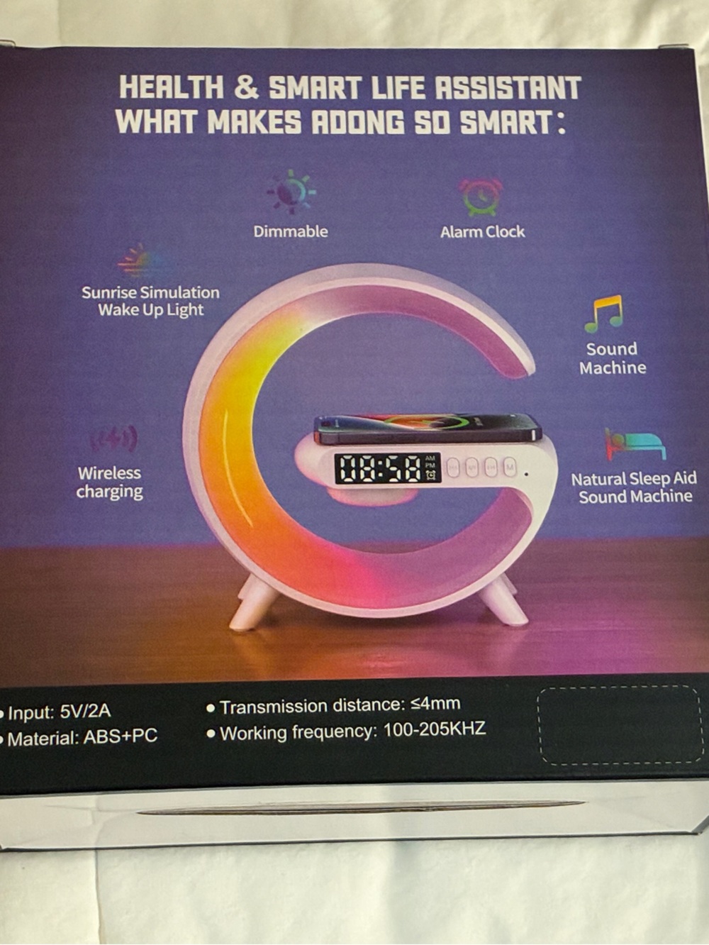 Smart Light Sound Machine - Multicolor LED Alarm Clock - Picture 2 of 5